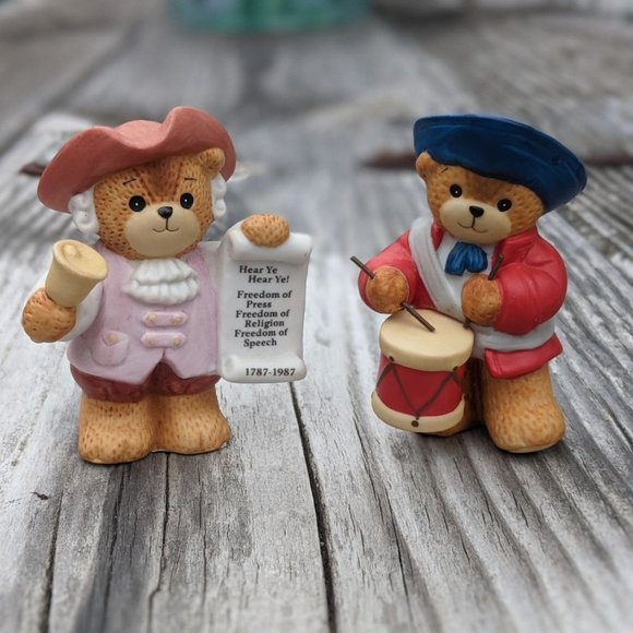 Lucy Rigg Enesco Other - Lucy Rigg Patriotic 4th of July Figurines Vintage Set of 2 Bundle